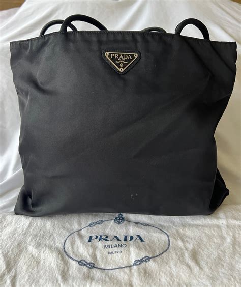 prada small denim tote|Prada nylon tote bag large.